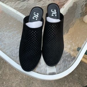 Black Suede slip-ons